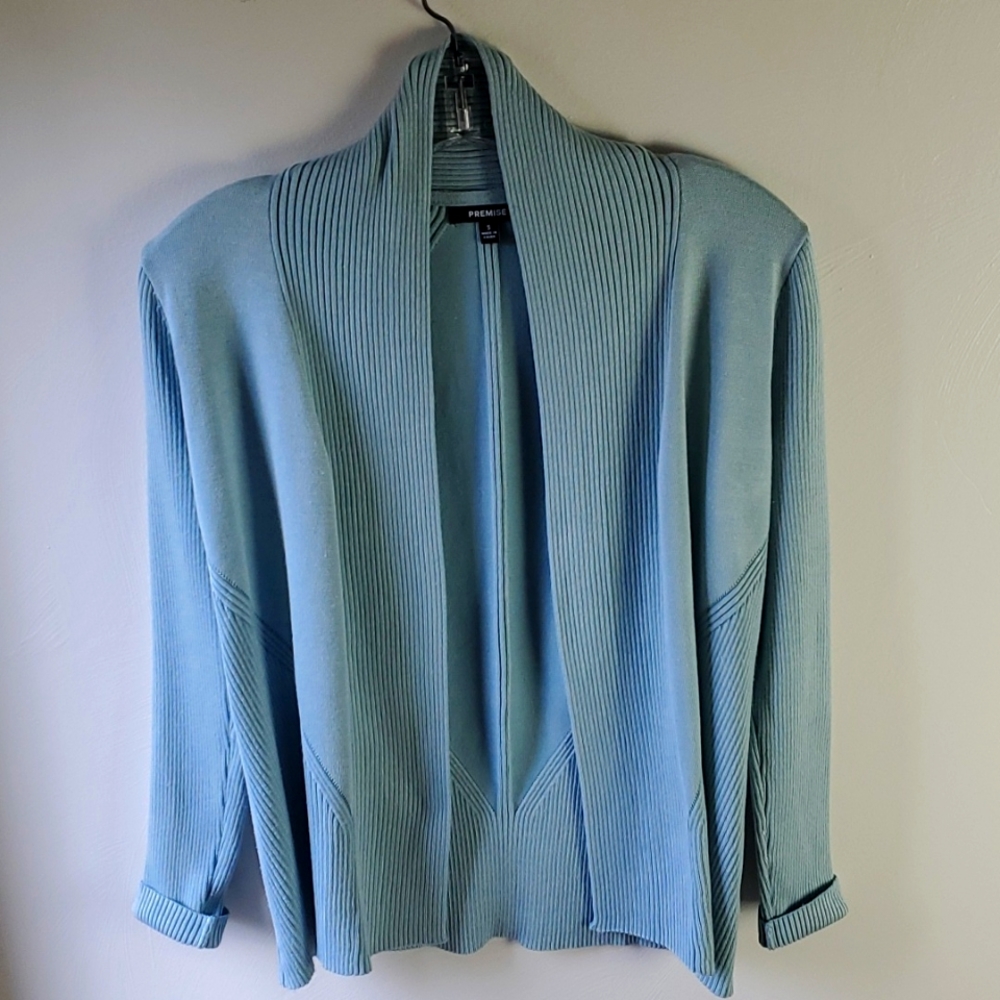 Premise powder blue cardigan sweater